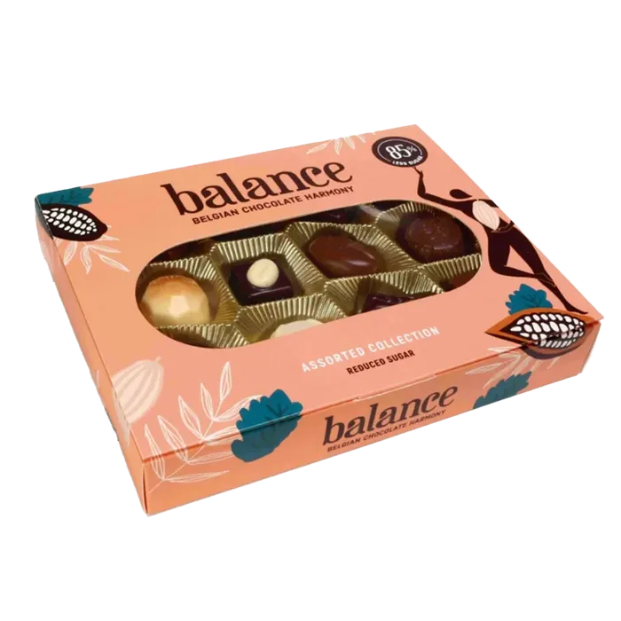 Balance Bonboniéra belgické pralinky bez přidaného cukru 145 g